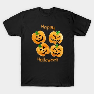 Happy Halloween 2021 - Smiling funny pumpkins T-Shirt